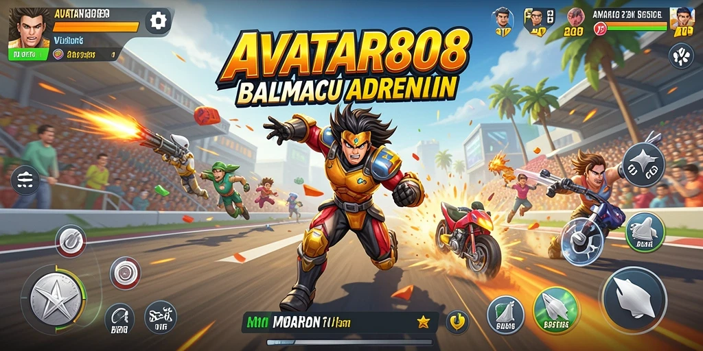 Tangkapan layar AVATAR808 menampilkan pengalaman balapan penuh aksi.