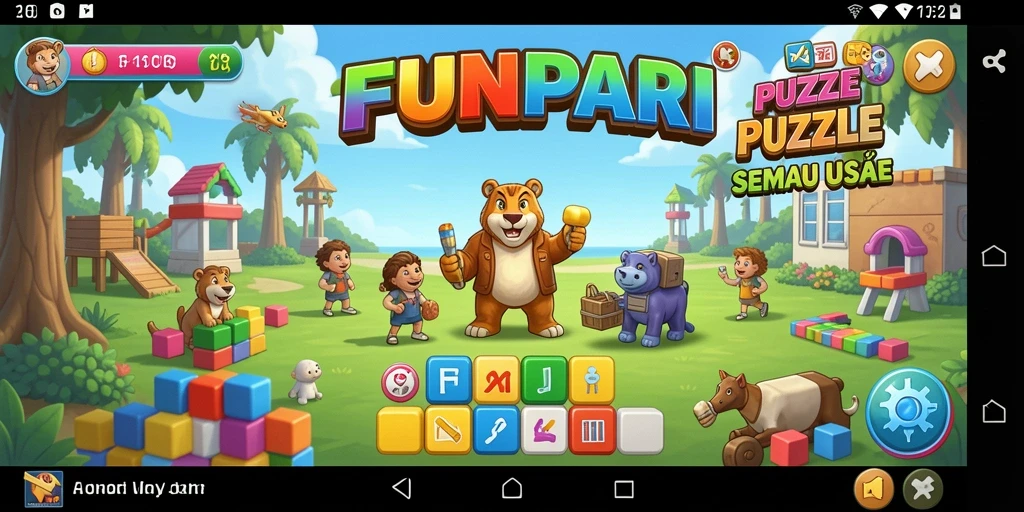 Gameplay seru dan menantang dari FUNPARI dalam satu tampilan.