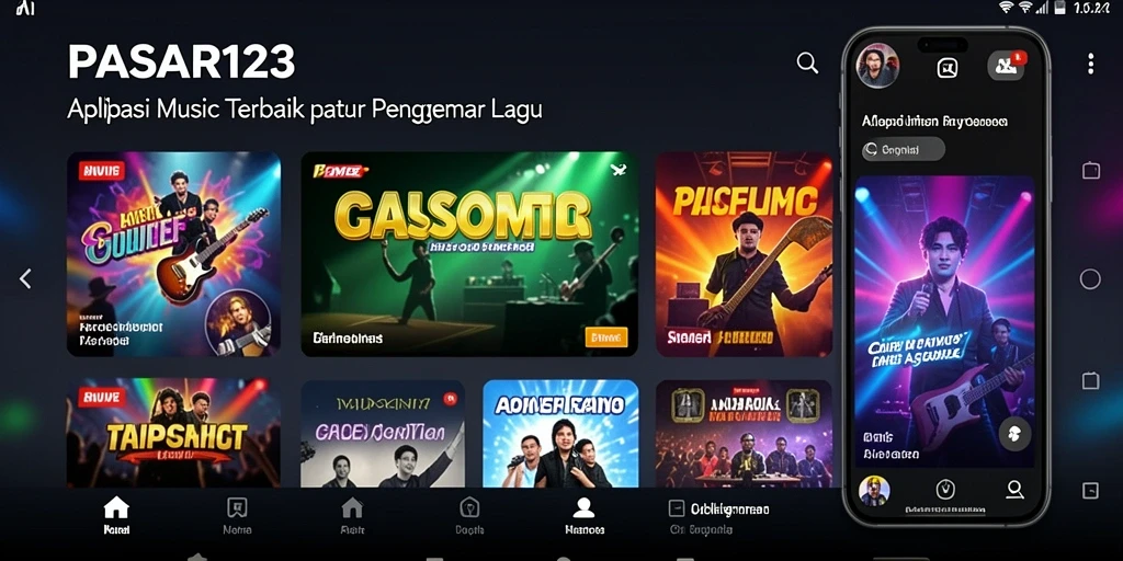 Tampilan gameplay PASAR123 menampilkan berbagai pilihan musik interaktif.