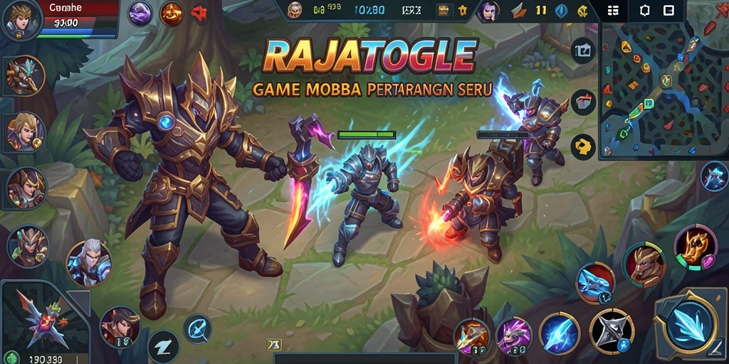 Tampilan layar permainan RAJATOGEL dalam pertarungan epik di arena.