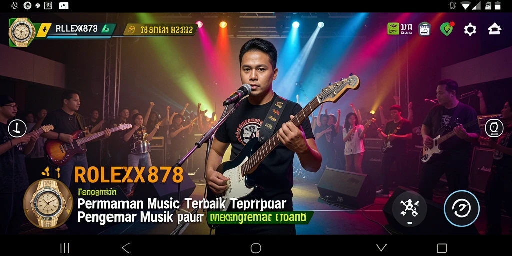Tampilan gameplay musik yang memukau di ROLEX878.