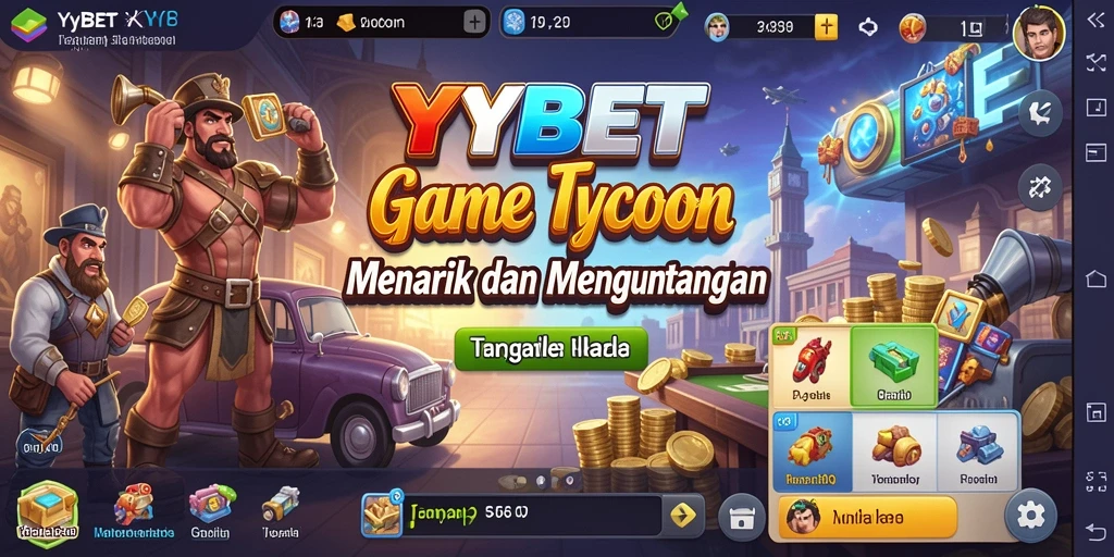 Tampilan utama YYBET yang menampilkan keseruan gameplay Tycoon.